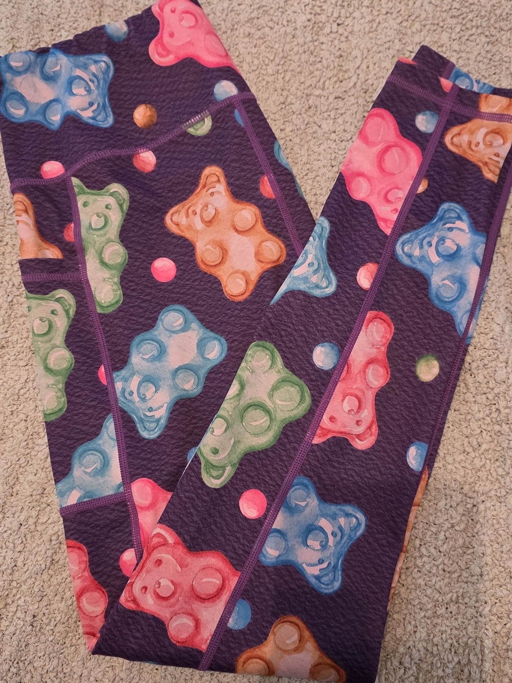 Constantly Varied Gear Purple Gummy Bear Print Leggings